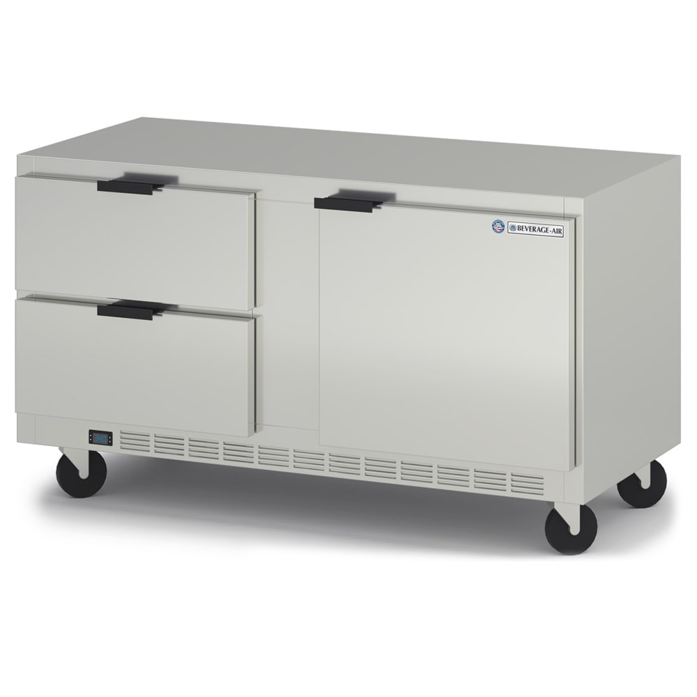 Beverage Air UCRD60AHC-2 17.1-cu ft Undercounter Refrigerator w/ (2) Section & (1) Door & (2) Drawer, 115v