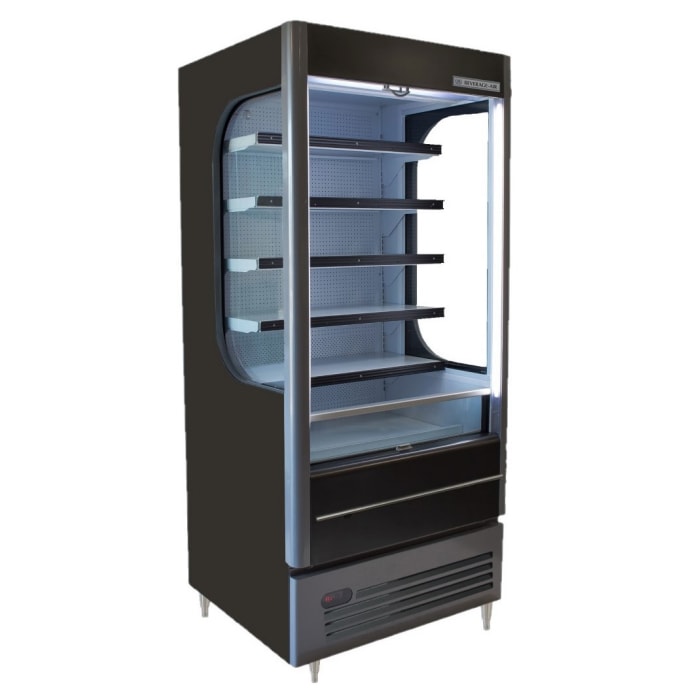 Beverage Air VM12-1-B-LED 35" Vertical Open Air Cooler w/ (6) Levels, 115v