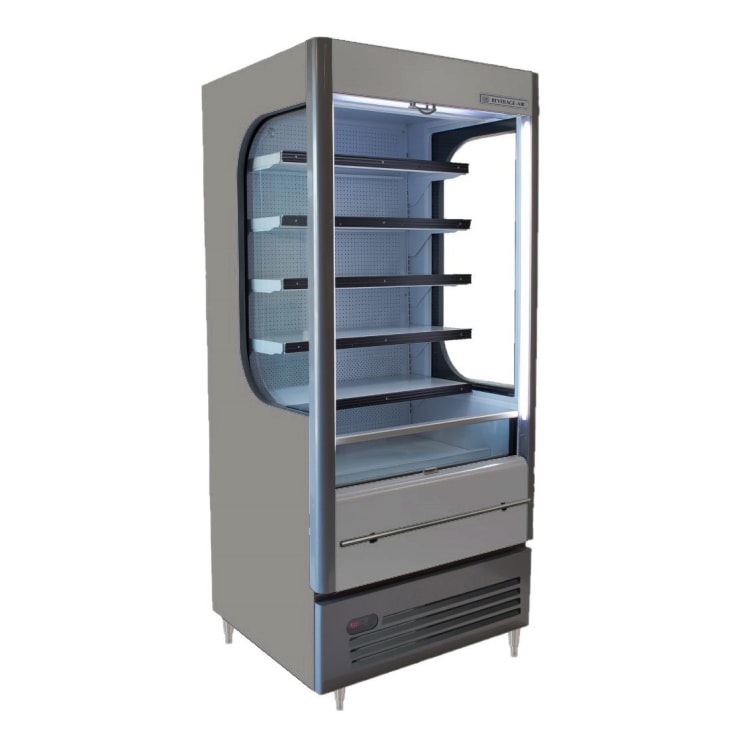 Beverage Air VM12-1-G-LED 35" Vertical Open Air Cooler w/ (6) Levels, 115v