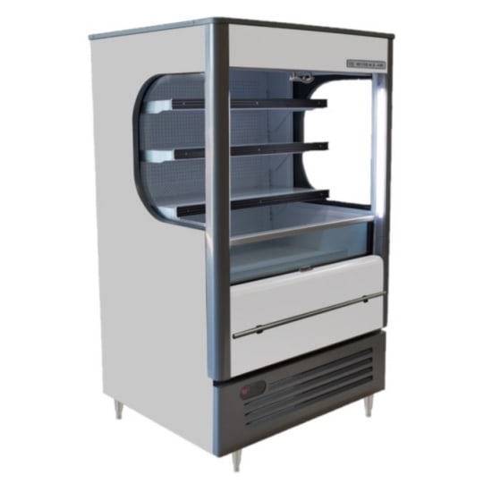 Beverage Air VM7-1-W-LED 35" Vertical Open Air Cooler w/ (4) Levels, 115v
