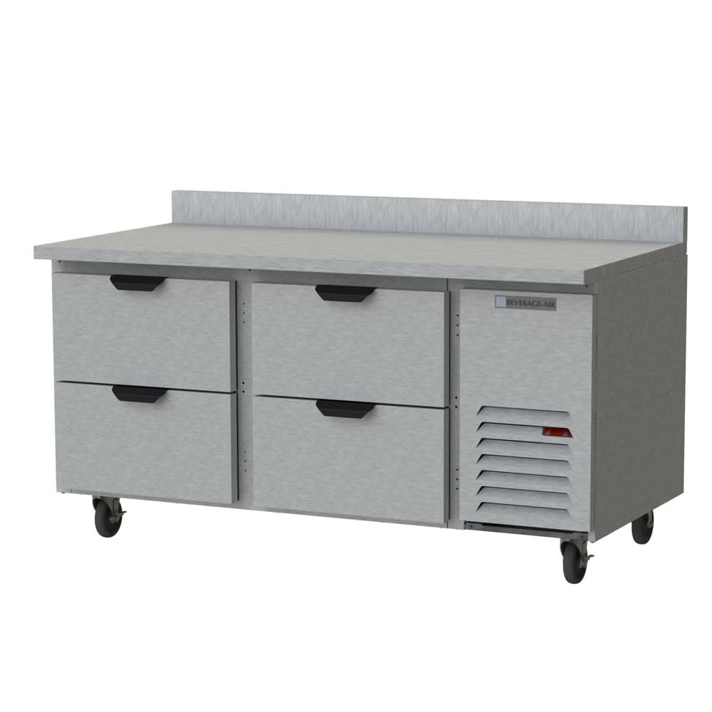 Beverage Air WTRD67AHC-4 67" Worktop Refrigerator w/ (2) Section, 115v