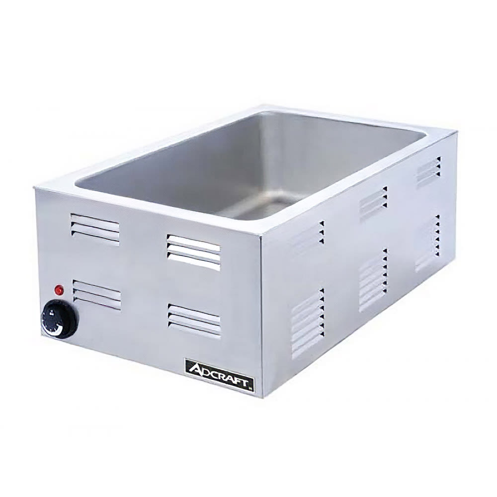 Adcraft Fw 1200w Countertop Food Warmer Wet W 1 Full Size