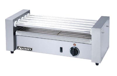 Adcraft RG-05 12 Hot Dog Roller Grill - Flat Top, 120v