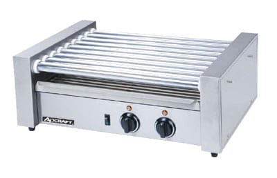 Adcraft RG-09 24 Hot Dog Roller Grill - Flat Top, 120v