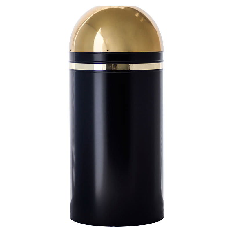 Witt 415DT-11 15-gal Indoor Decorative Trash Can - Metal, Black