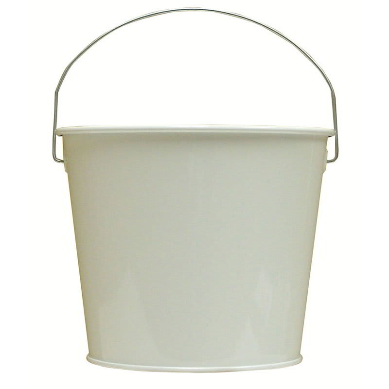 Witt W5PCGW 5-qt Outdoor Pail w/ Attached Bail, Gloss White Powder Coat