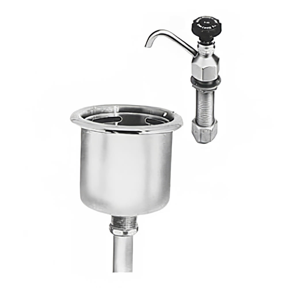 Cecilware FW510 Drop-In Dipperwell with Faucet, Overflow Insert, 1/2 in IPS, Stainless