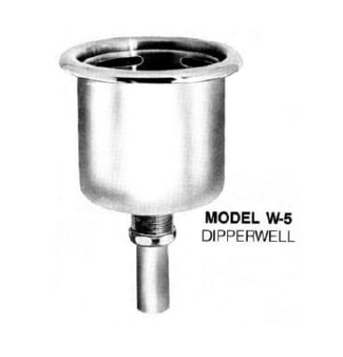 Cecilware W5 Drop-In Dipper Well w/ Overflow Insert