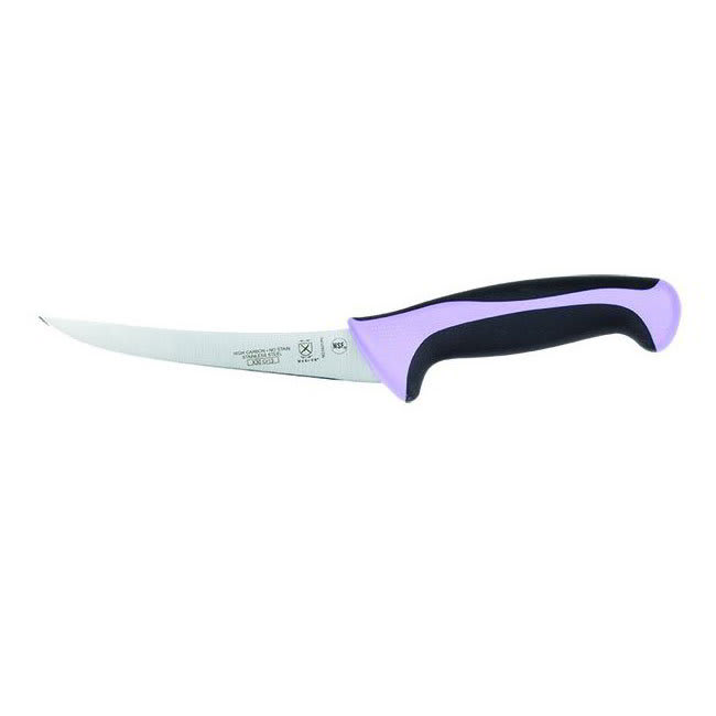 Mercer Cutlery M23820PU 6" Millennia Boning Knife w/ Purple Handle, Curved, Japanese Steel