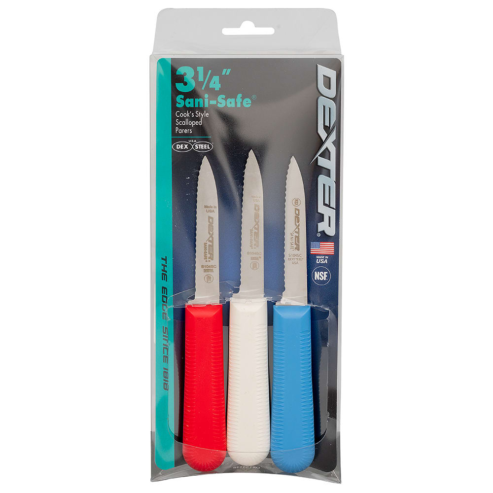 Dexter Russell S104SC3RWC 3 1/4" Sani Safe® Paring Knife Set w