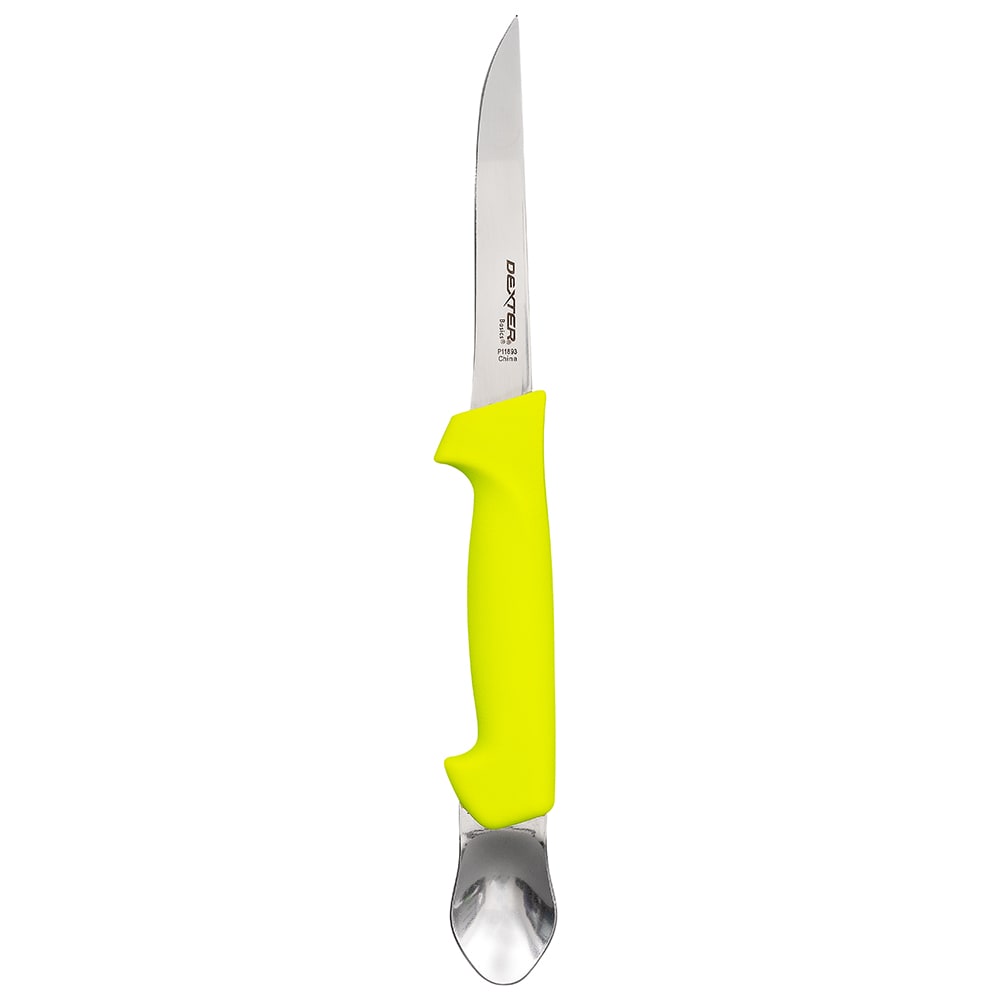 Dexter Russell P11893C 5" Cut & Gut Knife w/ Polypropylene Yellow Handle, Carbon Steel