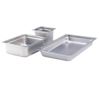 Crestware 4122 Saf-T-Stak Steam Table Holding Pan, 1/2 Size, 2-1/2 in Deep, 24 Gauge