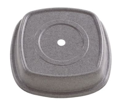 Cambro 1111SMVS191 11-1/8" Square Versa Plate Cover - Fits 11" Distinction Metro, Granite Gray