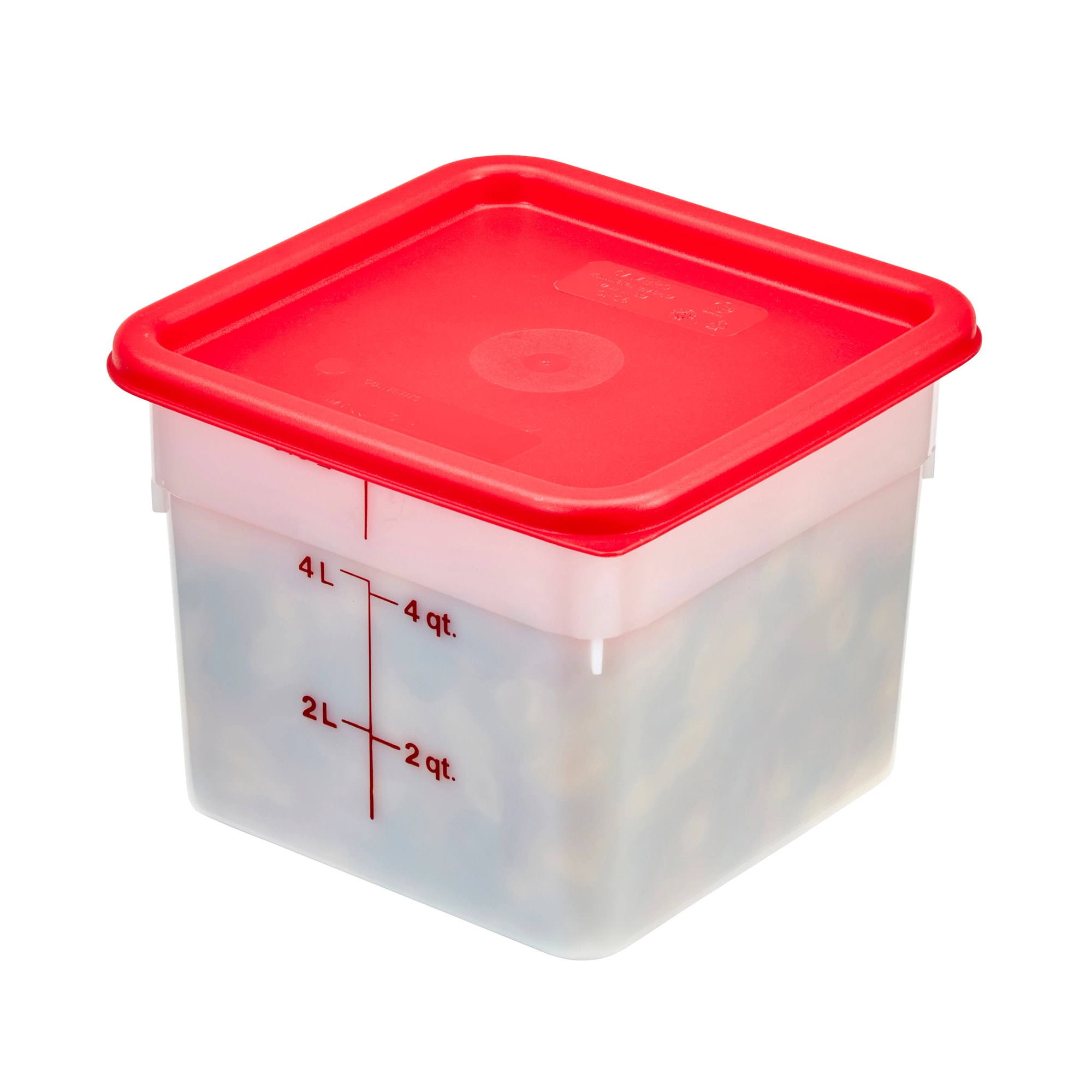 Cambro 6SFSP148 6 qt CamSquare Food Container - Natural White