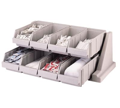 Cambro 8RS8131 Organizer Rack - 8-Bins, 25-1/8x17-1/4x9-1/4" Dark Brown