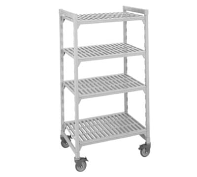 Cambro CSURS48487480 Mobile Shelving Starter Unit - (4)Shelf, 18x48x75" (4)Castors, Speckled Gray