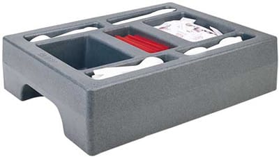 Cambro LCDCH10191 Camtainer Condiment Holder - 20x16x5" Granite Gray