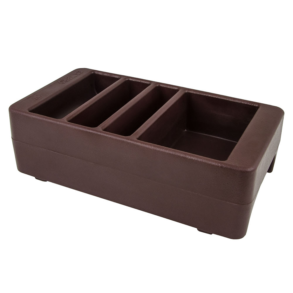 Cambro LCDCH131 Camtainer Condiment Holder - 16-1/2x8-3/4x5" Dark Brown