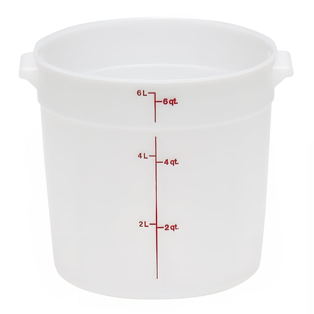 Cambro Rfs6148 6 Qt Round Storage Container Natural White
