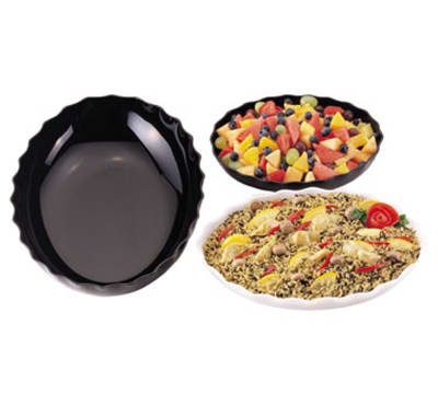 Cambro SFV1015148 3-qt Scalloped Oval Bowl - White