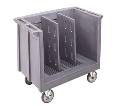 Cambro TDC30180 Adjustable Dish Cart - 2-Dividers, 500-lb Capacity, Gray