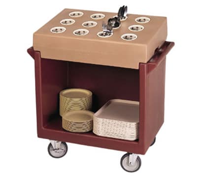 Cambro TDCR12180 Dish Cart & Cutlery Rack - 12-Compartment, Gray