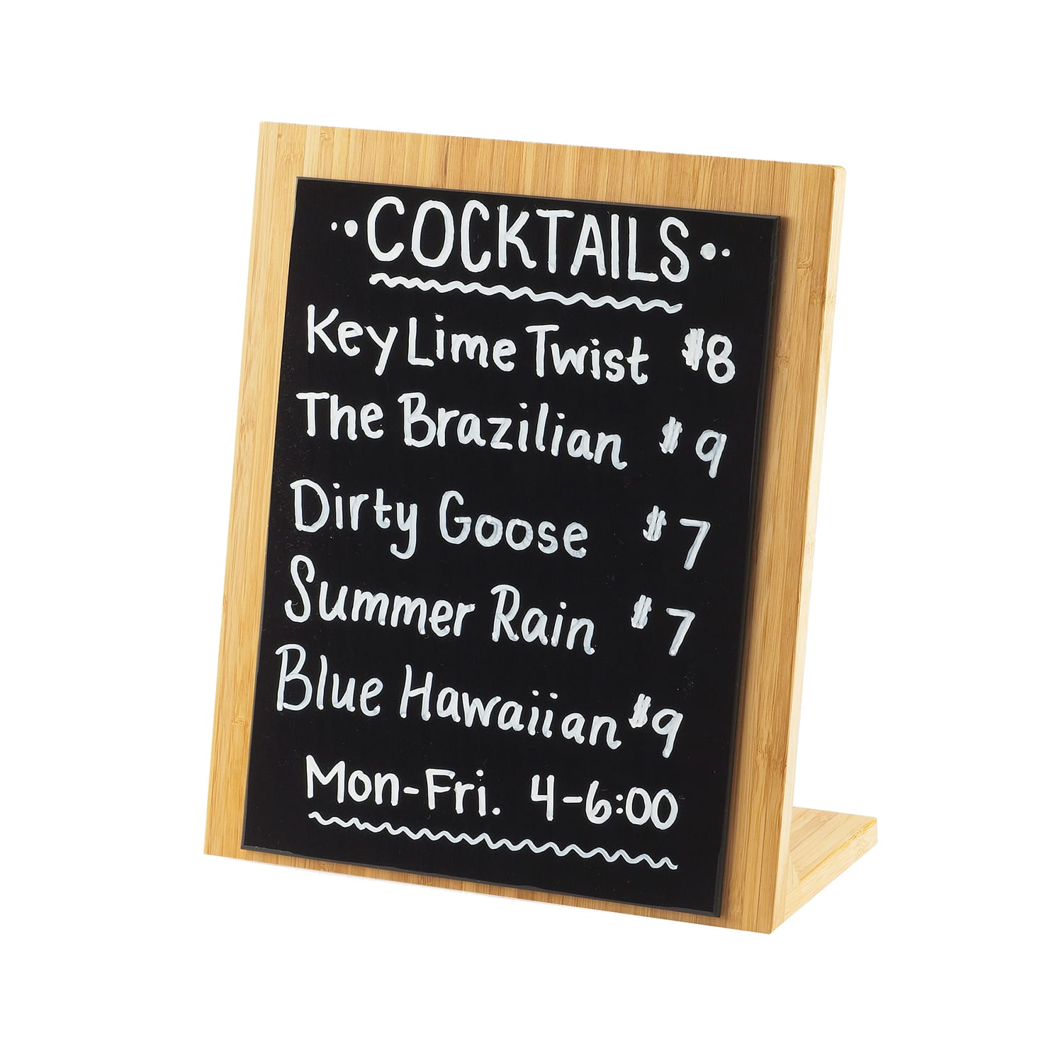 CalMil 110381112 Tabletop Menu Card Holder w/ Acrylic Insert 8 1/2