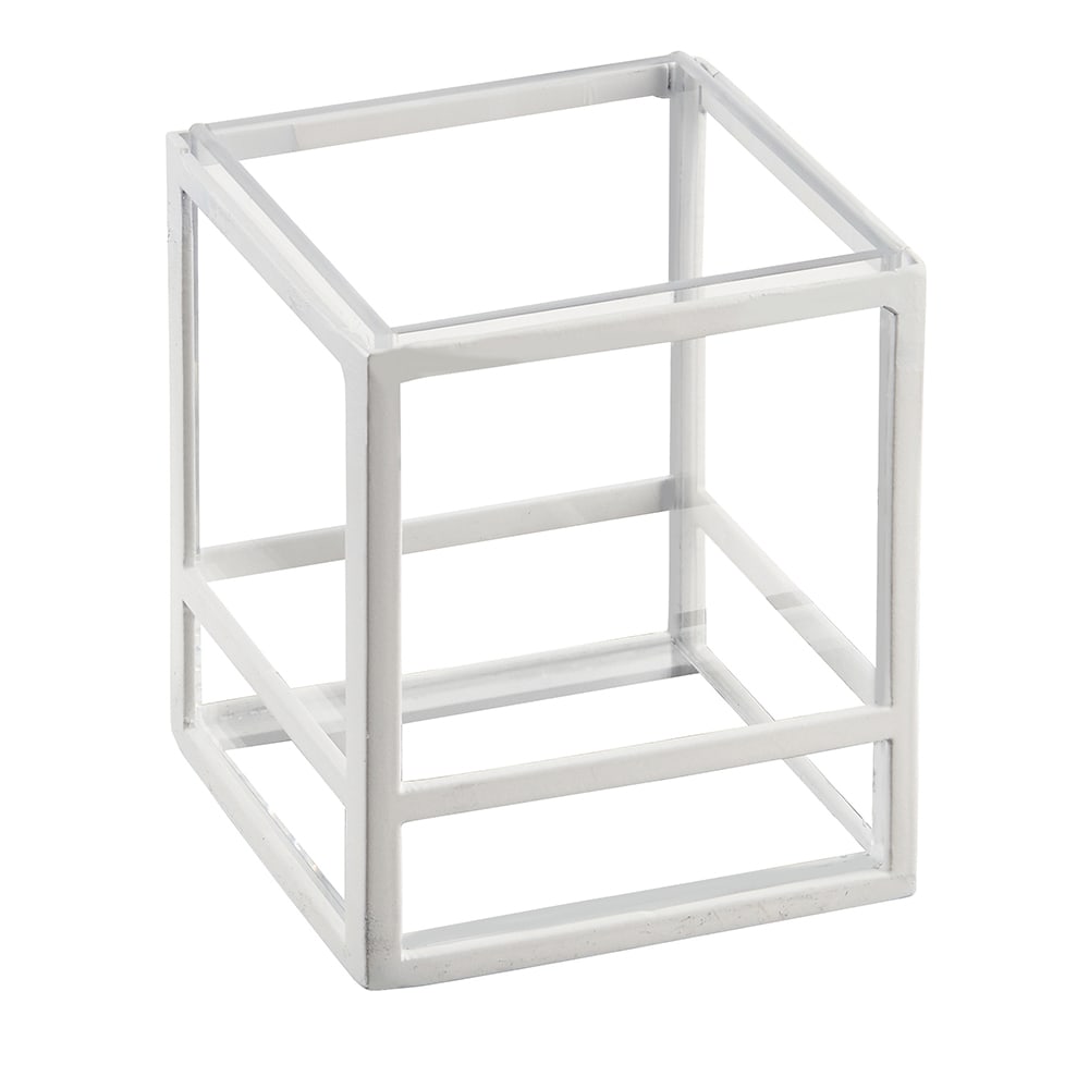 CalMil 2207615 5" Square Display Riser Box 6"H, Plastic/Steel, White