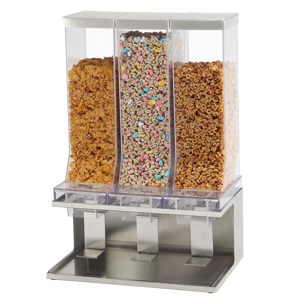 CalMil 22355355 Countertop Acrylic Cereal Dispenser, (3) Hoppers, 17