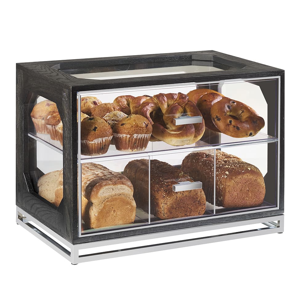 Cal-Mil 3820-87 4 Drawer Bread Case w/ Oak Frame & Acrylic Windows ...