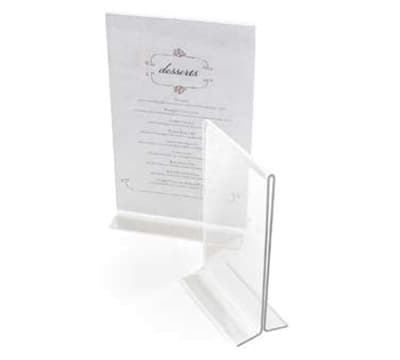 Cal-Mil 5459 T Type Clear Acrylic Displayettes Card Holder, 5.5 x 7-in High