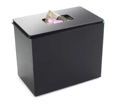 Cal-Mil 641 Countertop Waste Container w/ Lid & Pan Liner, 6.5 x 6 x 8-in High