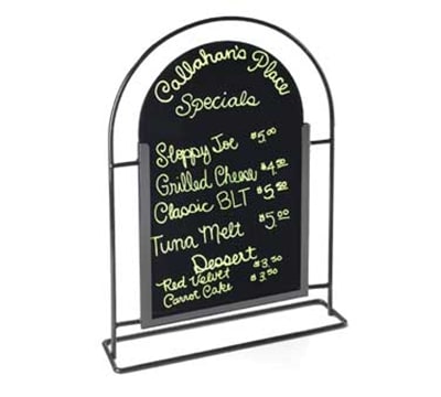 Cal-Mil 898 Write On Board w/ 2-Viewable Sides & Black Iron Frame, 9 x 15-in H