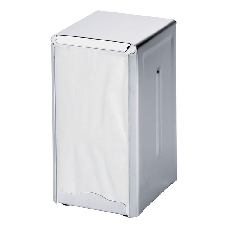 Browne 231S Napkin Dispenser, Holds 3-1/2 x 4-1/4 in, 150 Napkin Capacity, Spring Feed