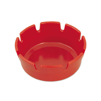 Browne 322ITR Ashtray, Plastic, 4-1/4 x 1-5/8 in, 8 Notches, Red