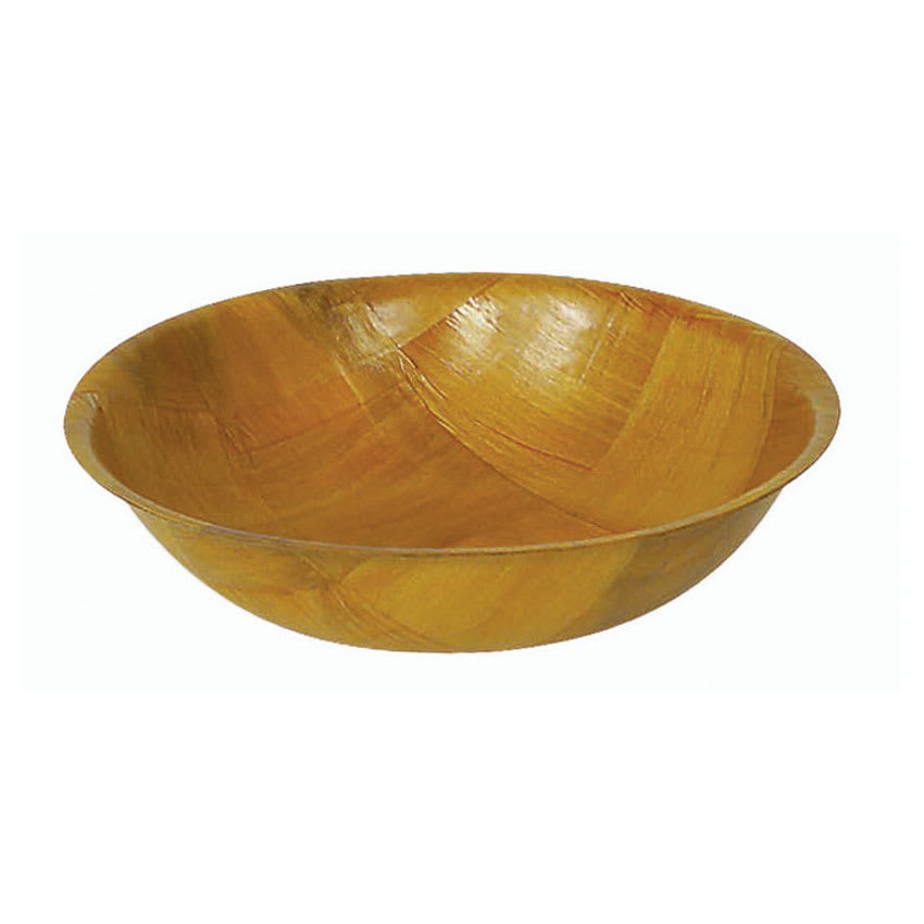 Browne 3608 Woven Wood Salad Bowl, 8 in, Break Resistant, Non-Absorbent, Dishwasher Safe