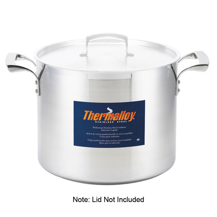 Browne 5723910 9 3/5 qt Stainless Steel Stock Pot Induction Ready