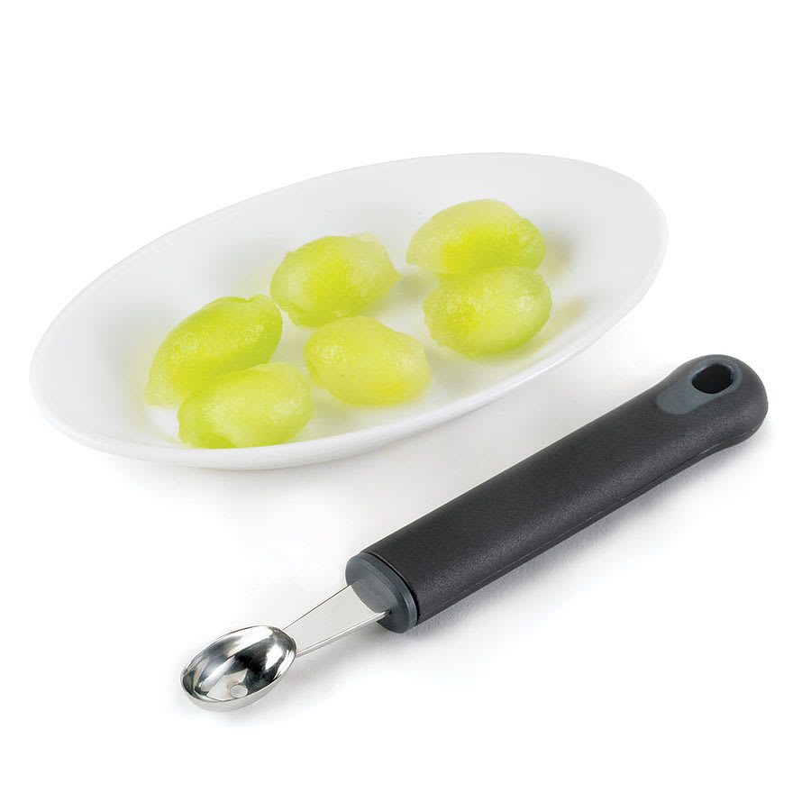 Browne 57 4443 Stainless Steel Plain Oval Melon Baller, Black Handle