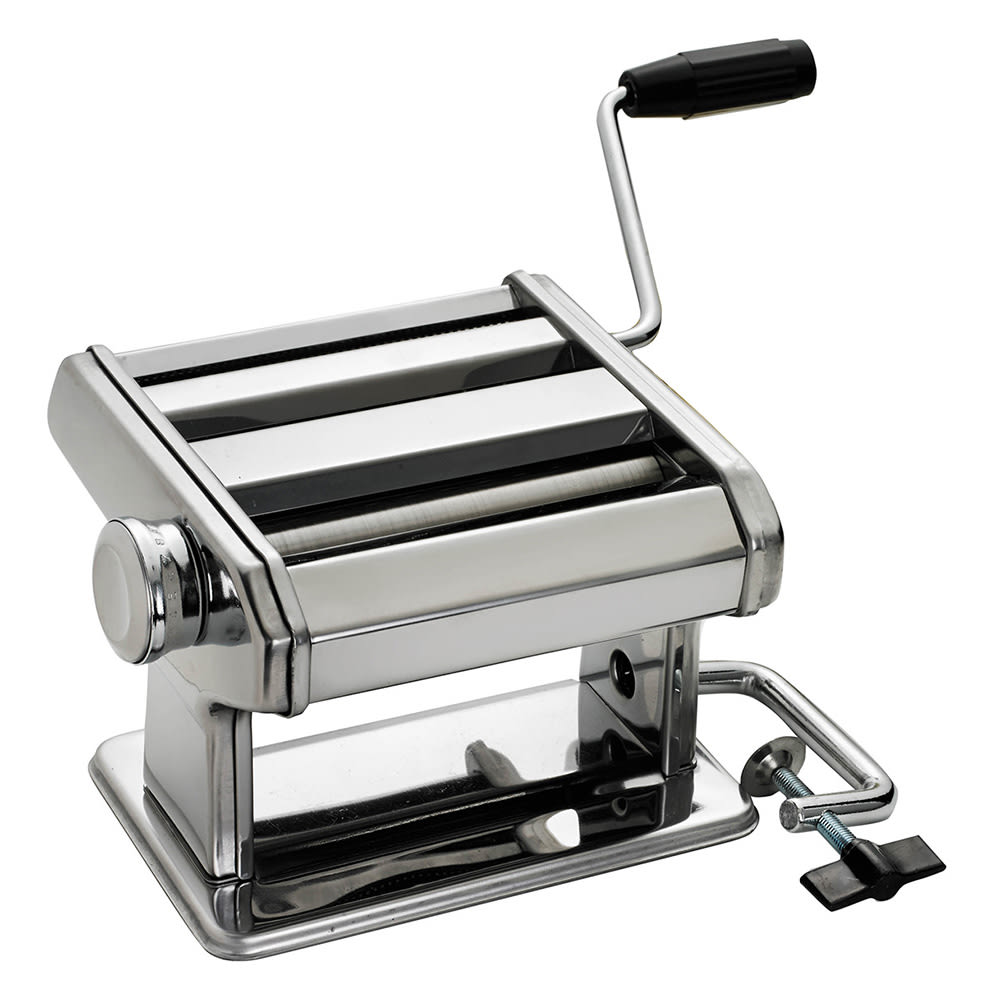 Browne 575205 Manual Pasta Machine w/ (3) Rollers, (2) Blades & Clamp