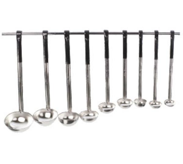 Browne 9912BLK 12 oz Ladle, One Piece, Secure Grip, Stainless Steel, Black Handle