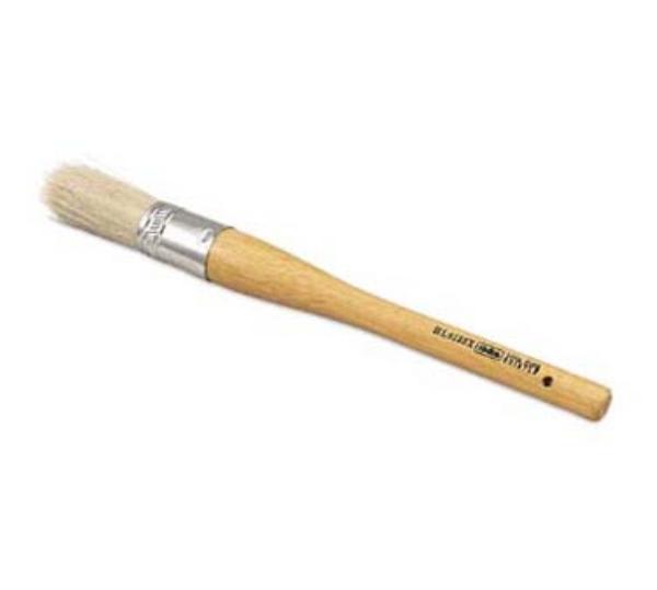 Browne HL9125X Pastry Brush, 1 in W, Round, Stainless Metal Band, Sterilized Bristles