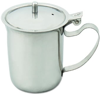Browne S202 Teapot Creamer, Non-Stackable w/ Hinged Lid & Knob