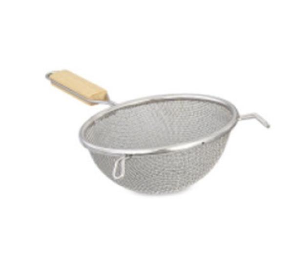 Browne S9198 8-in Round Strainer w/ Medium Single Mesh, Stainless