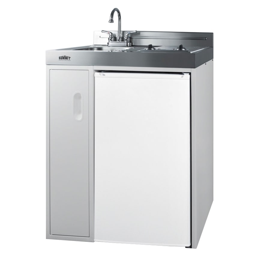 Summit C30ELAUTOGLASS 30" AllinOne Combo Kitchen Refrigerator