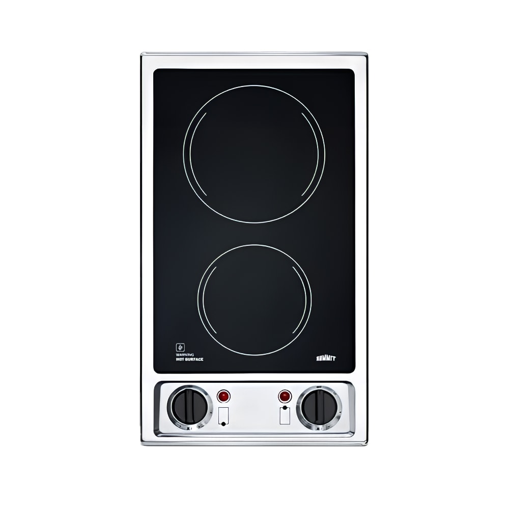 Summit Cr2b120 11 1 4 2 Burner Electric Cooktop Black Ceramic