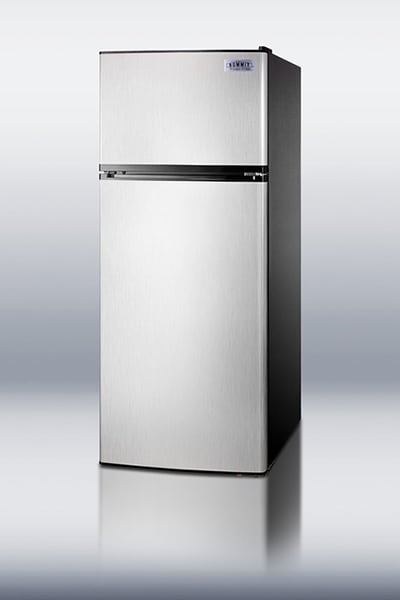 Summit FF1158SSIM 24" Refrigerator Freezer Combo - 2-Reversible Doors, Icemaker, 10-cu ft, Stainless