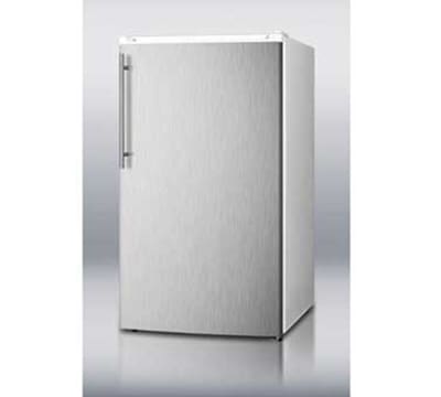 Summit FF41ESSSHV Refrigerator Freezer Combo w/ Stainless Door, Counter Height, 3.6-cu ft, White