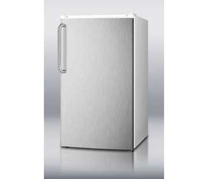 Summit FF41ESSSTB Refrigerator Freezer Combo w/ Counter Height & Auto Defrost, White/Stainless, 3.6-cu ft