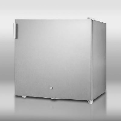 Summit FS20LCSS Cube Sized All-Freezer, Manual Defrost, Front Mounted Lock, Stainless
