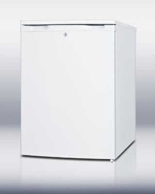 Summit FSM50LES Slim Counter Height Freezer w/ Manual Defrost & 5-Shelves, White, 4.4-cu ft